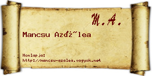 Mancsu Azálea névjegykártya